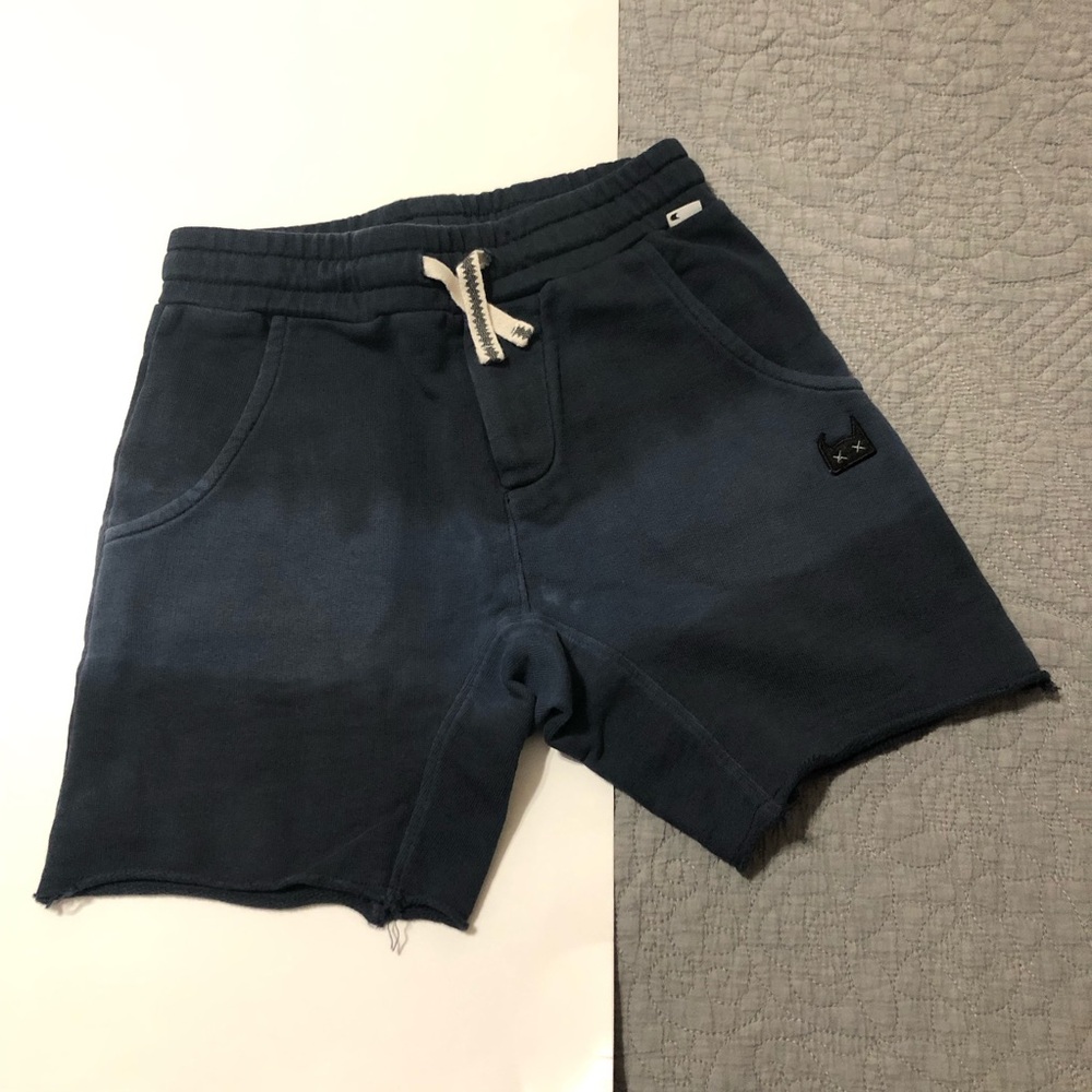 MUNSTER Navy Dip-Dye Sweat Shorts • 6